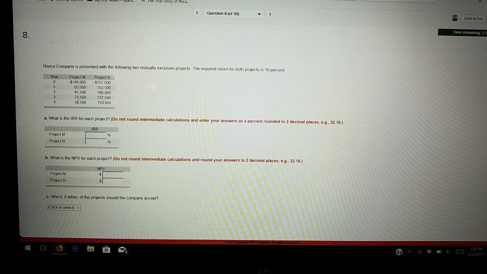  save & E ! Question 8 (ot 30) 8. Company is