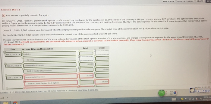  YULL SCREEN PRINTER VERSION BACK NEX Exercise 168-11 Your answer is