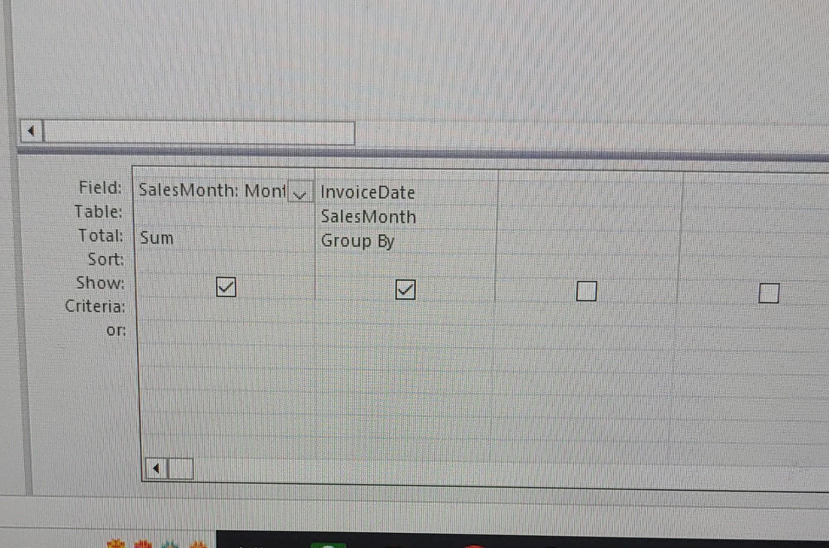 five tables, enforcing referential integrity. b. Calculate the total sales for each