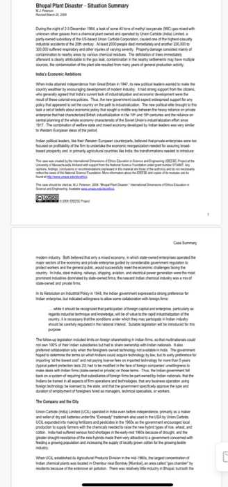 and its local subsidiary and refers to one of the worst industrial