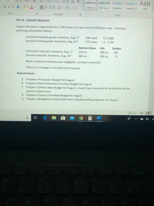 January 1, 2018. The company produces eight- Ounce bottles of hand and