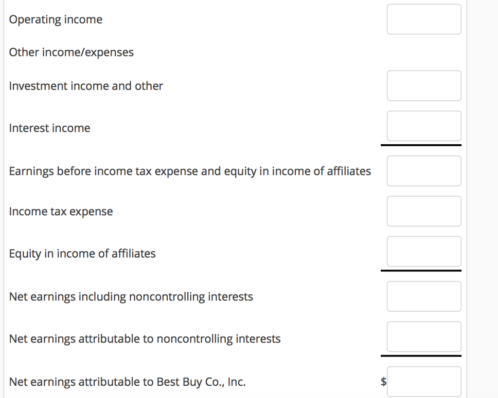 and other Interest expense Earnings before income tax expense and equity in