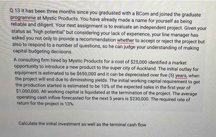 I need help ASAP! It has been three months since you graduated