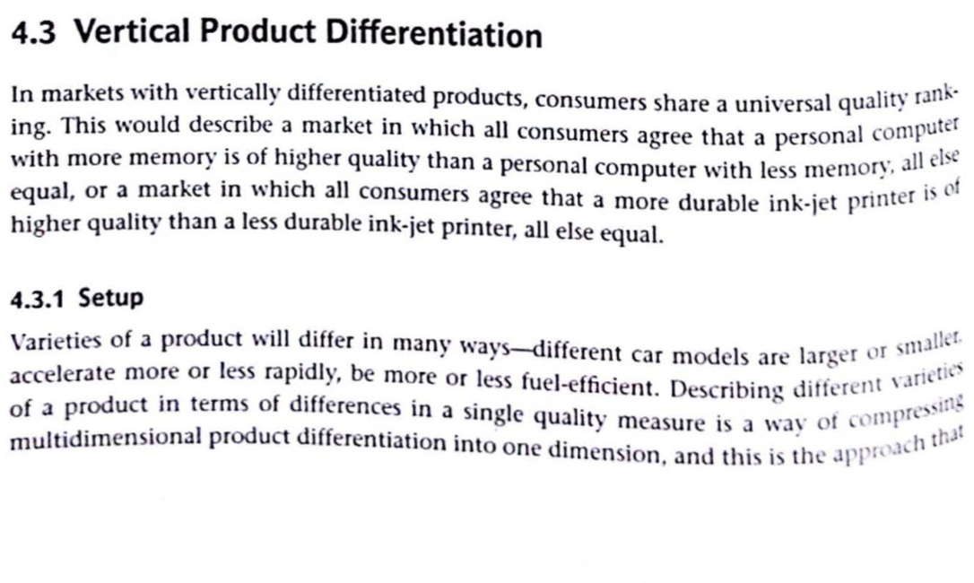 two-variety model of Section 4.3 if the parameters of the model take