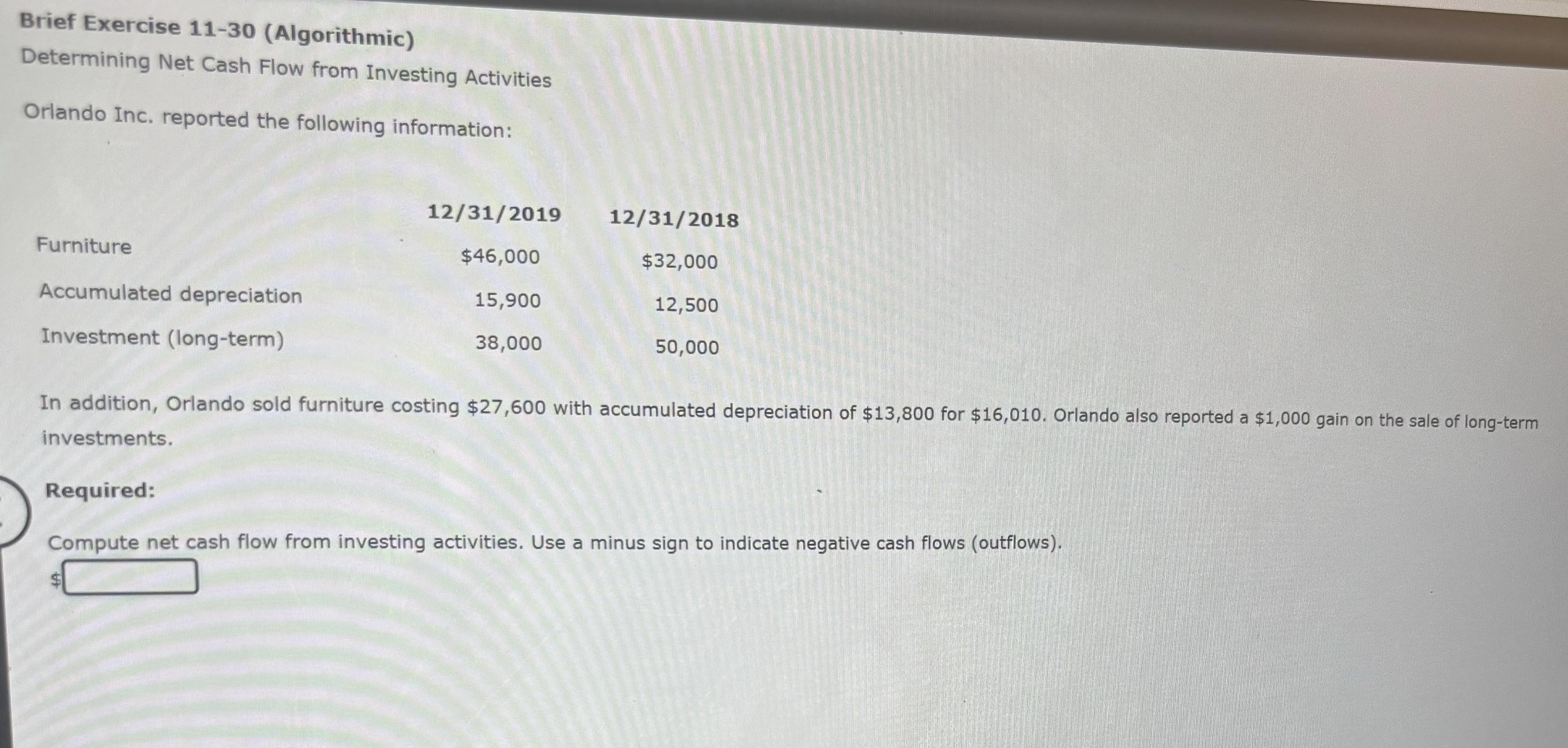  what is the answer to this question? Brief Exercise 11-30(Algorithmic) Determining