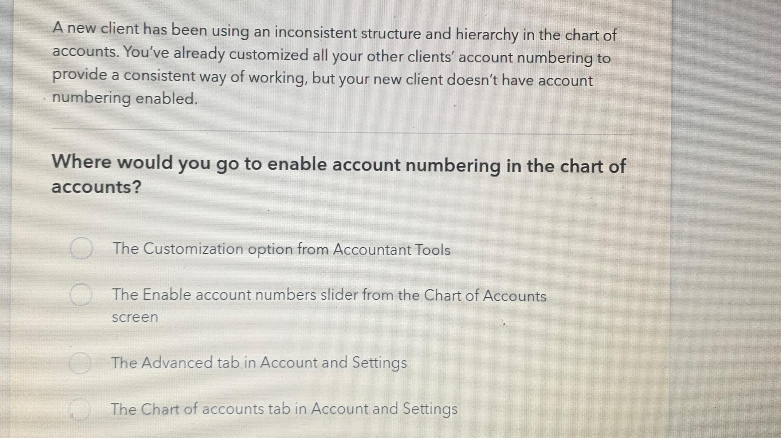  A new client has been using an inconsistent structure and hierarchy