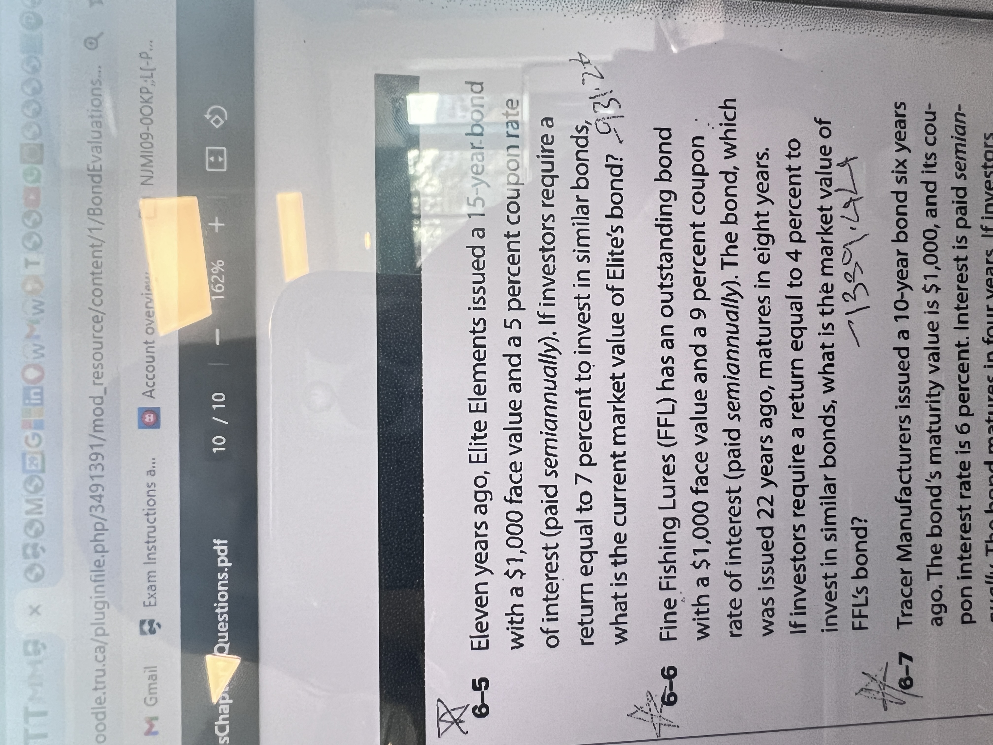  Eleven years ago, Elite Elements issued a 15-year-bond with a $1,000