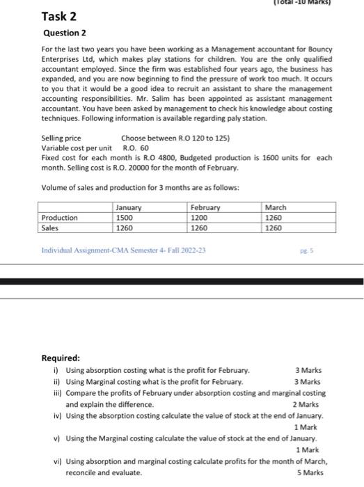 solve 6 plz Task 2 Question 2 For the last two years