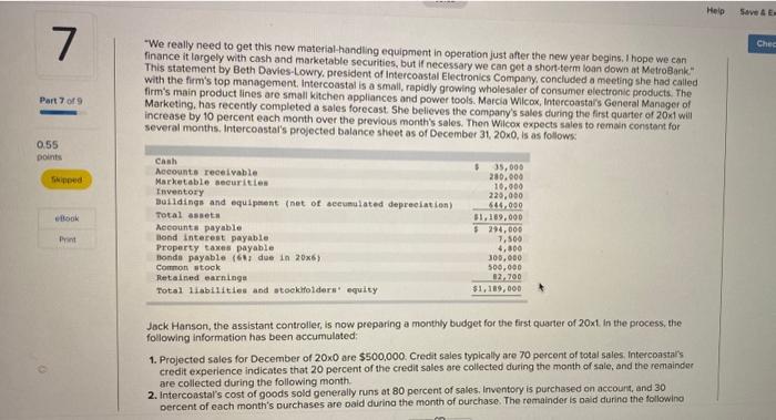  "We really need to get this new material handing equipment in