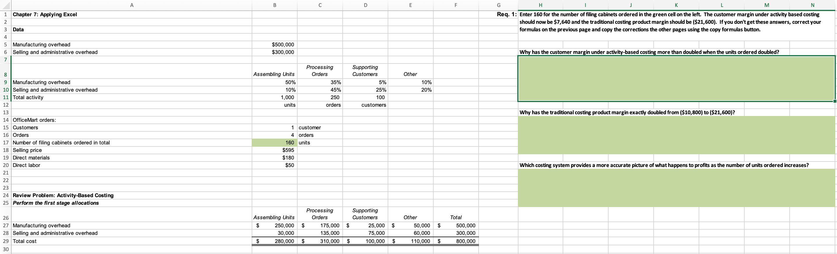  Please answer those green box questions. A B D E F