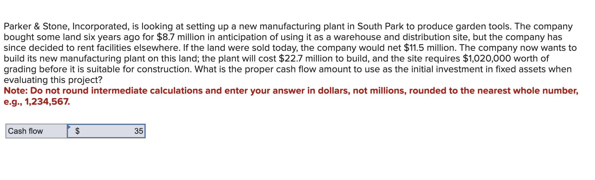  Parker \& Stone, Incorporated, is looking at setting up a new