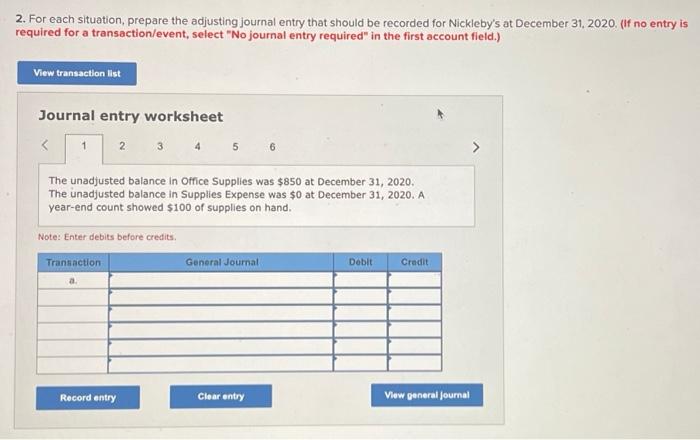 and posted. The following data are available to determine adjusting journal entries:
