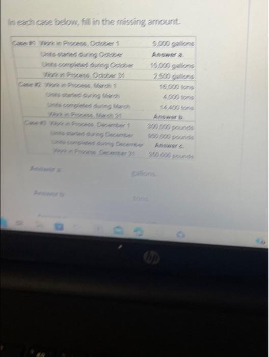  In each case below, fill in the missing amount. Cek Cer