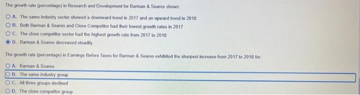 Use your Excel file to answer the ten muitiple choice questions below.