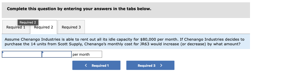 Control (LO 143, 14-4, 14-5) Chenango Industries uses 14 units of part