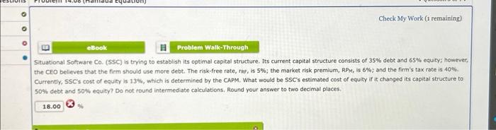  i tried the answer 50 too Stuational Software CO. (SSC) is