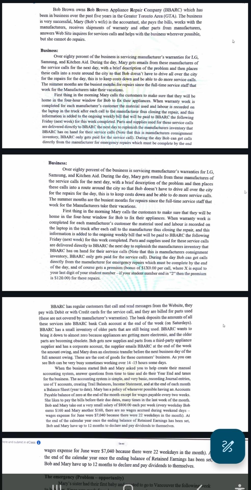 digit of your student number. BBARC Weekly Service Activity Summary July 15