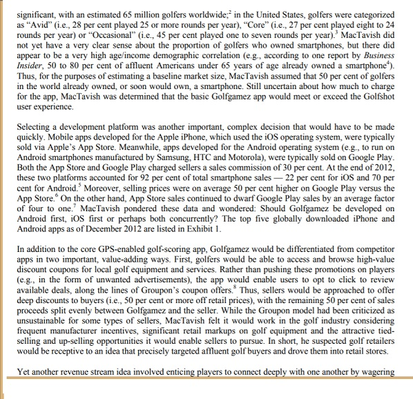 concept. In order to develop revenue projections, you're going to need to