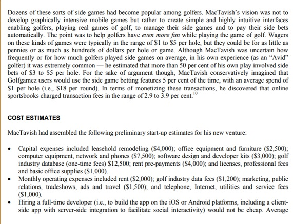 is presented in the case, this business will have three revenue streams