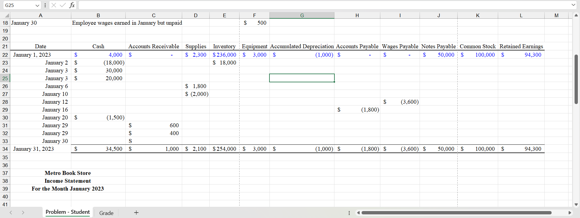 I have a spreadsheet and have put in basically all the information.