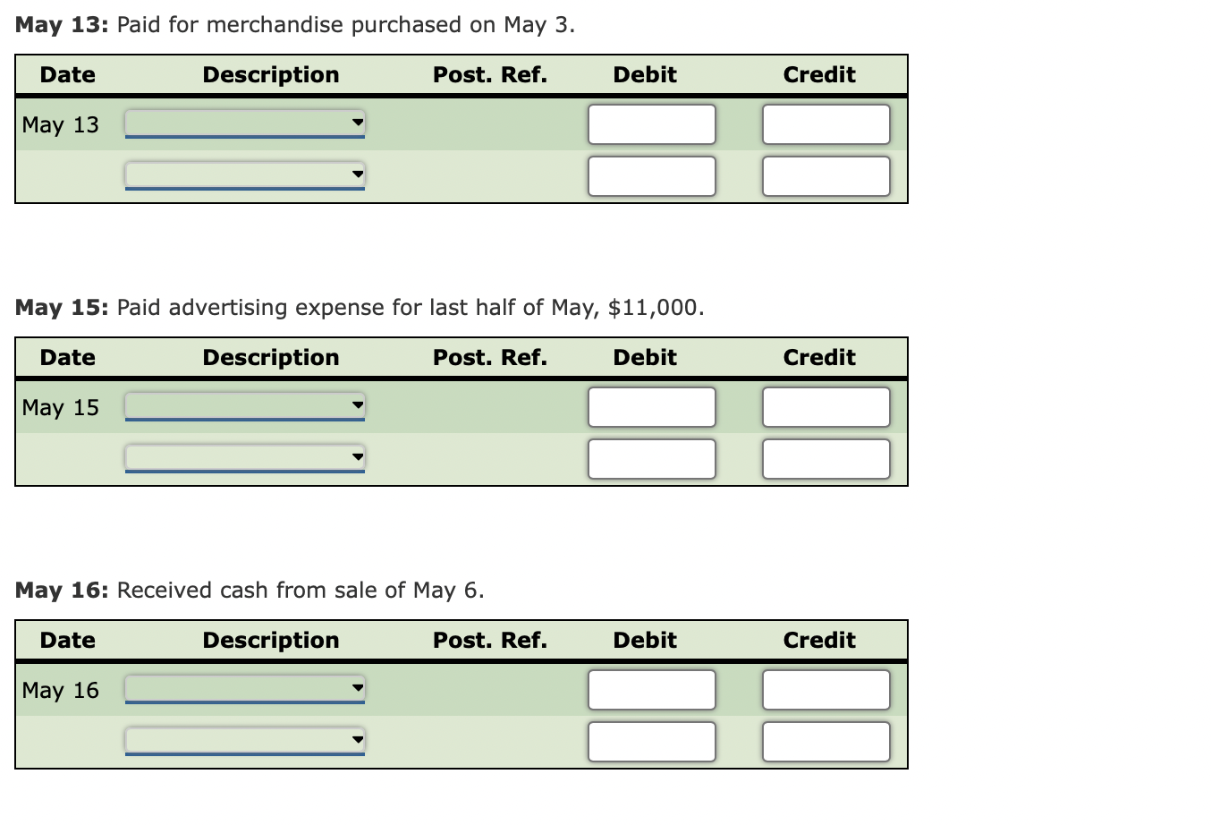 a retail business that uses the perpetual inventory system. The account balances