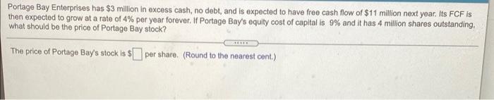 do both for an automatic thumbs up Portage Bay Enterprises has $3