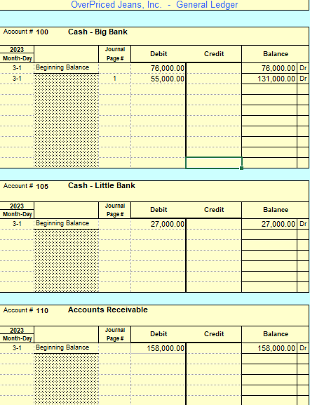 31 & Beginning Balance & & & 75,000.00 & 75,000.00 & Cr