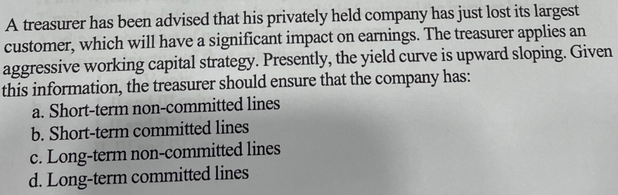 Answer and Explanation. Thank you. A treasurer has been advised that