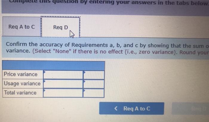 eight roses. The standard and actual costs of the roses used in