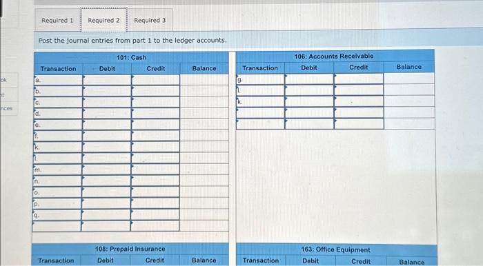 balance LO A1, P1 Aracel Engineering completed the following transactions in the
