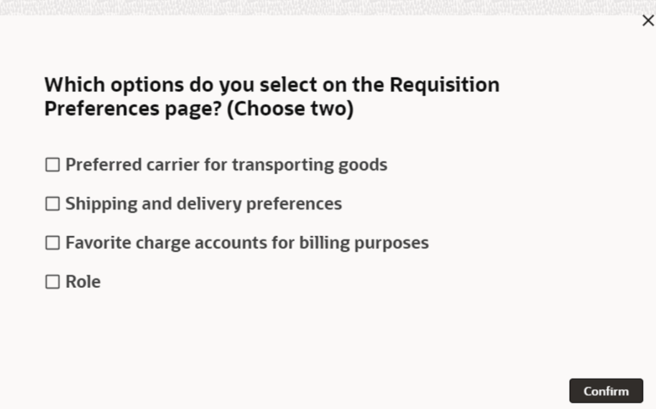  Which options do you select on the Requisition Preferences page? (Choose