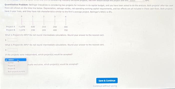 its capital budget, and you have been asked to do the anolysis.