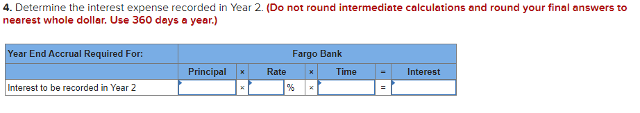 Tyrell Company entered into the following transactions involving short-term liabilities. Year 1
