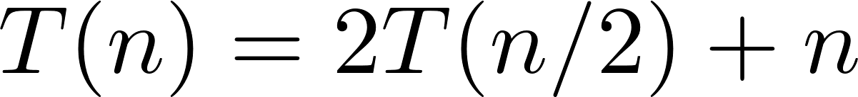 runtime of merge-sort is actually . For simplicity, I am only proving