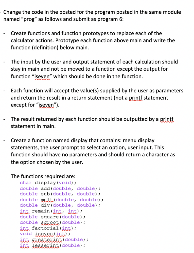 ("Add printf ("Subtract printf ("Multiply printf ("Divide printf ("Remainder printf ("Squared printf