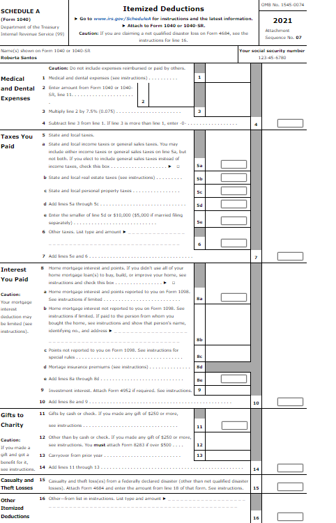 Social Security number is 111-11-1112, and June's is 123-45-6788. Roberta has never
