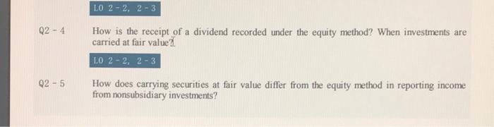  Q2 - 4 LO 2-2, 2-3 How is the receipt of