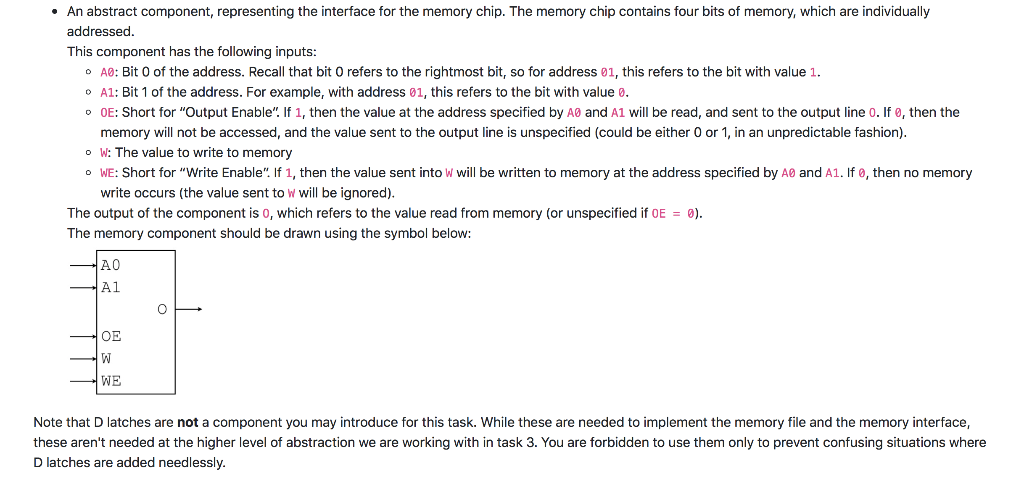 abstract manner. The processor instuctions you will be working with are described
