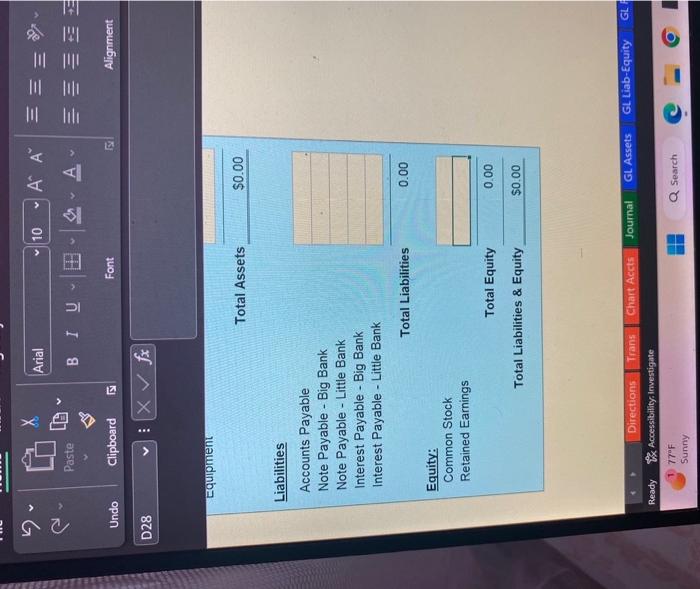 $450.00 for interest owed on the Note Payable for February. The $450.00