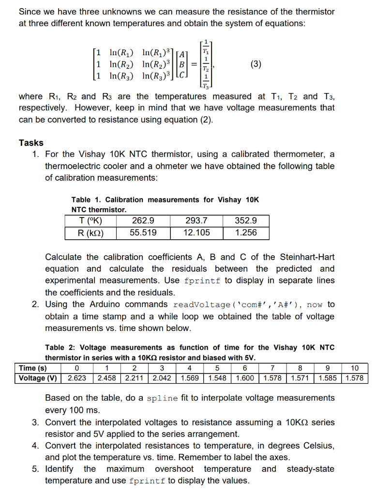 spline interpolation to temperature measurements as a function of time, however, no