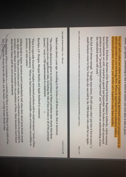 JADUN ZWEIG Imagine your broker says you just bought Apple stock for