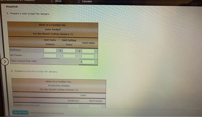 for use in developing the budgeted income statement for January a. Estimated