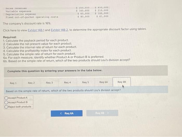 follows: The company's discount rate is 16% Click here to view Exhibit