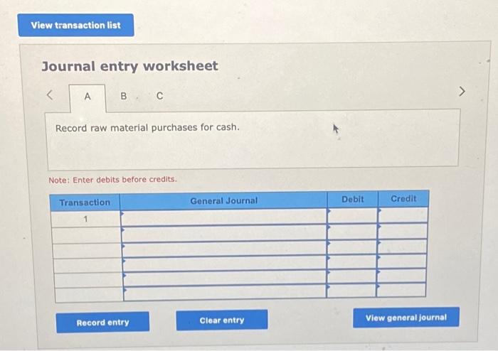 Enter debits before credits. Journal entry worksheet Record the entry to assign
