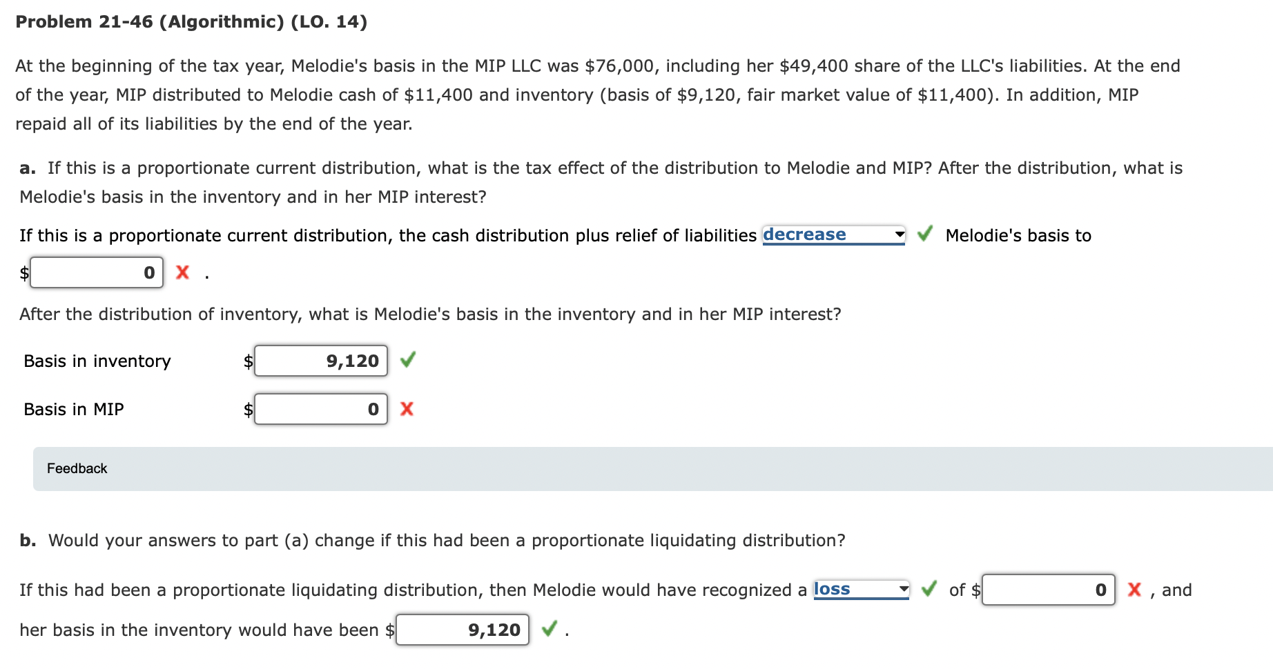 Problem 21-46 (Algorithmic) (LO. 14) At the beginning of the tax