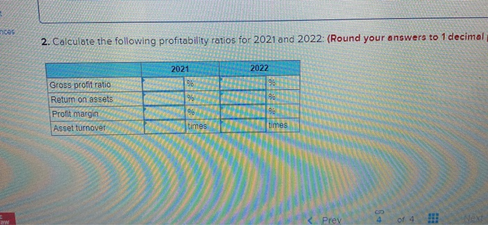 sales $3,525,000 $3,051,000 Cost of goods sold 2,483,000 1,953,000 Gross profit 1,042,000