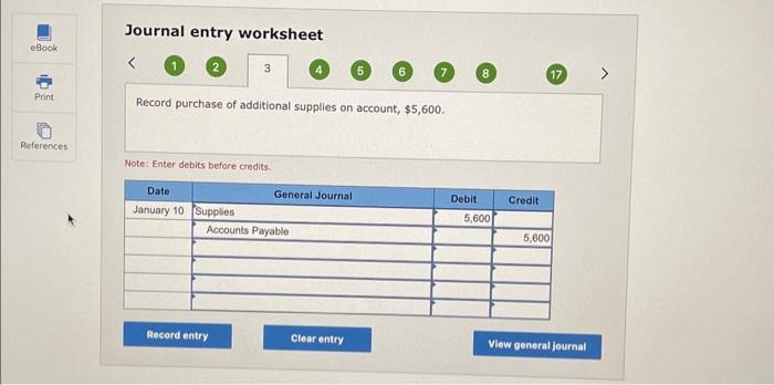 value common stock for $42,000. January 9 Provide services to customers on