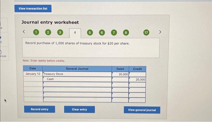 account, $16,700. January 10 Purchase additional supplies on account, $5,660. January 12
