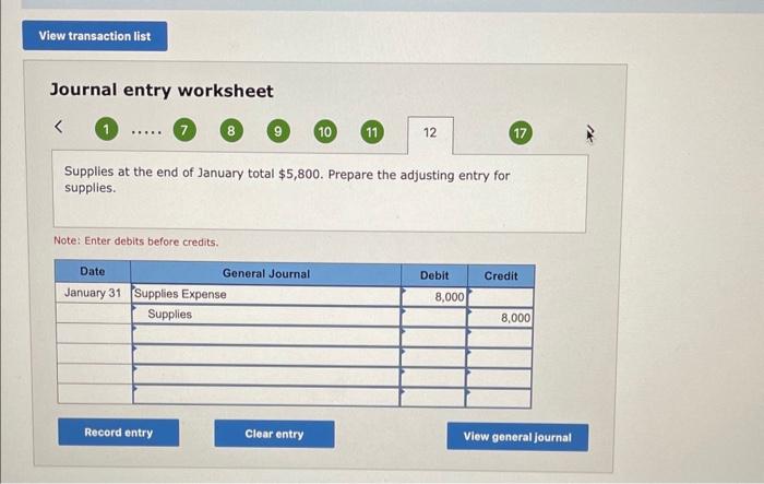 $22 per share. January 31 Pay cash for salaries during January, $42,700.