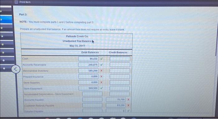 sheet Enter the unadjusted trial balance on a 10-column end-of penod speadsheet